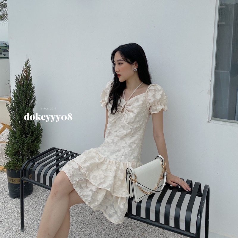 Váy cổ yếm đuôi cá 585