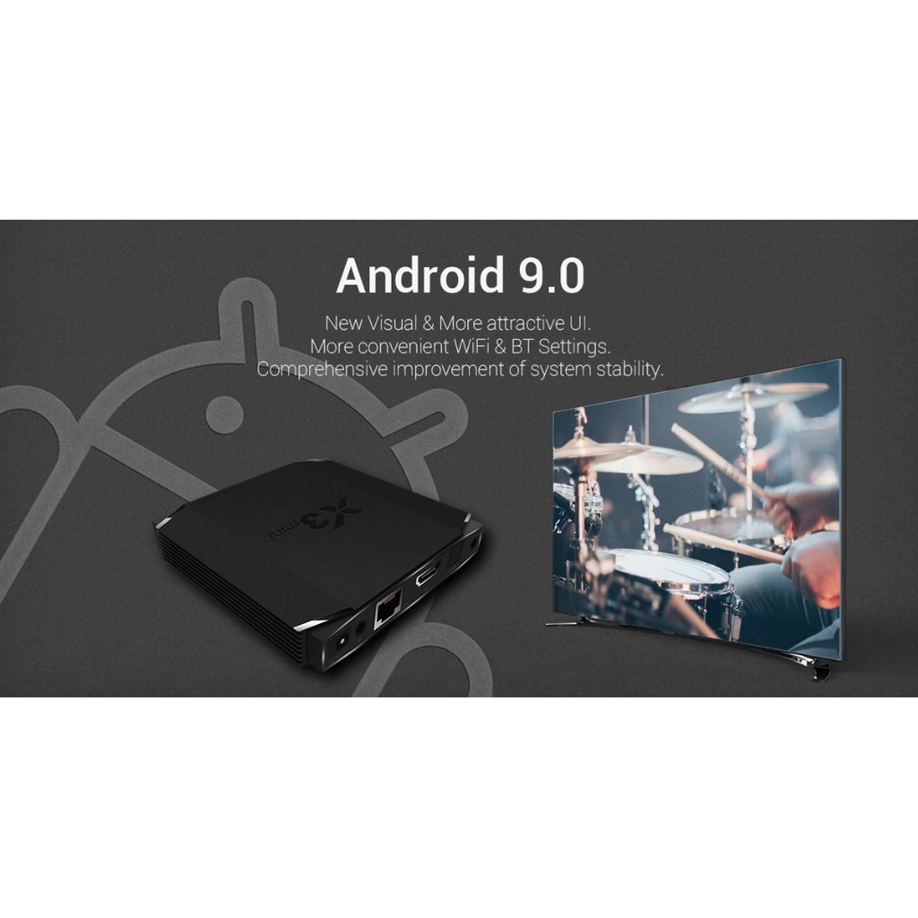 Android TV Box X3 Mini - Amlogic S905X3, 2GB Ram, 16GB bộ nhớ trong, Android TV 9.0, IC giải mã âm thanh