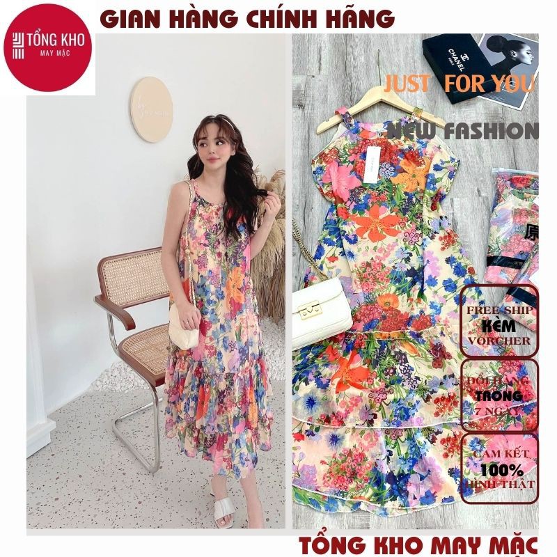 (MUA 1 TẶNG 3 + ẢNH THẬT ) váy hoa nhí ,váy đi biển đầm maxi đi biển rất hợp nha ,hoặc đi du lịch cũng đẹp nữa nha