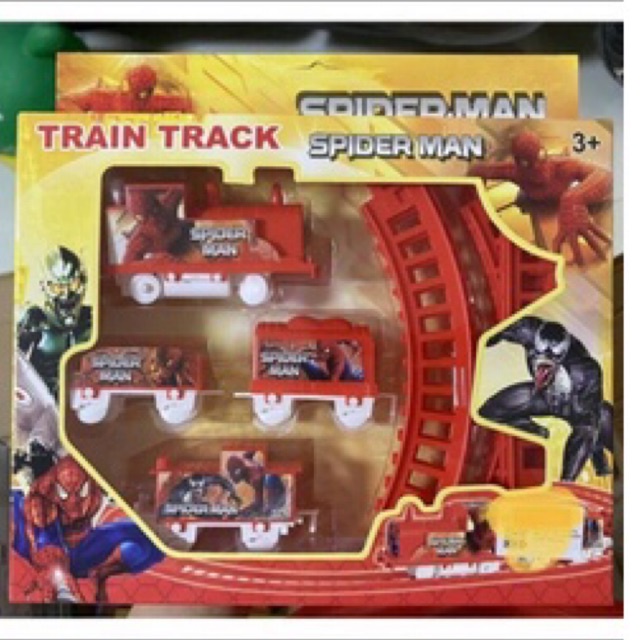 Bộ đường ray xe lửa Mèo Kitty ,elsa, thomas,spiderman,thor,captain