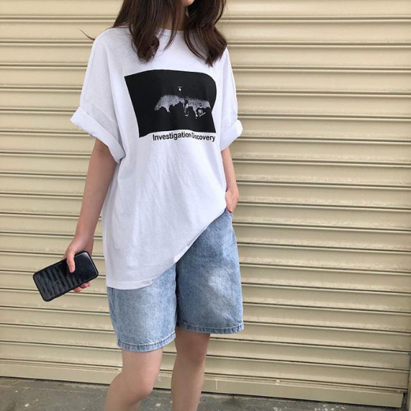 Quần short jean nữ ngố ống rộng quần đùi bò Ulzzang  MSHA