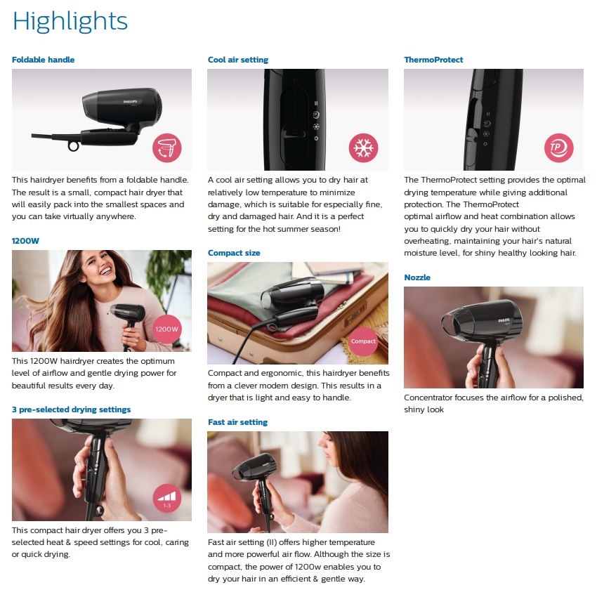 Máy sấy tóc Philips BHC010/10