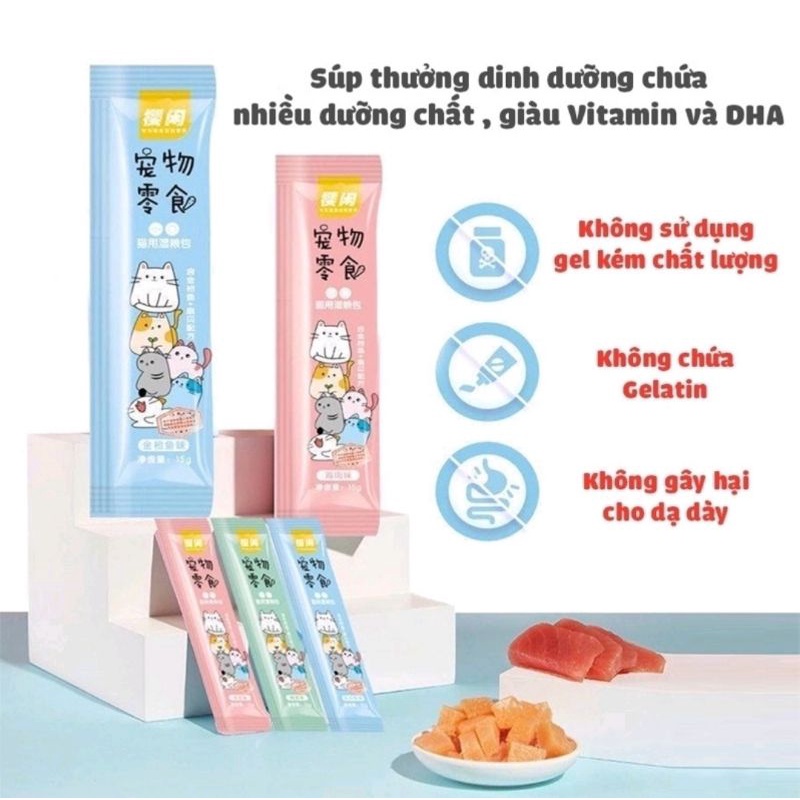 Súp thưởng cho mèo shizuka thanh 15gr ( bỏ sỉ)