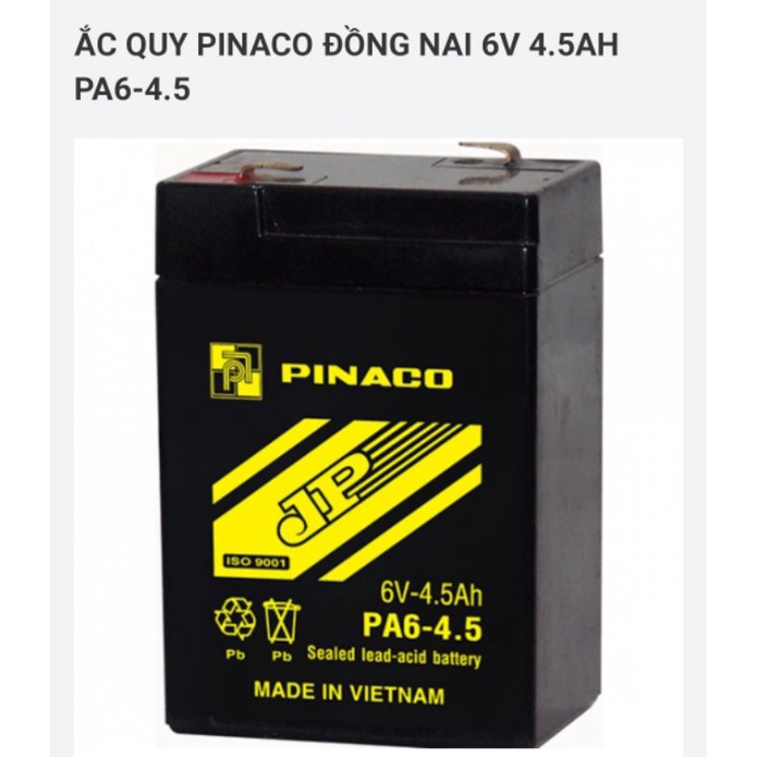 Ắc quy khô Đồng Nai 6v  4.5 ah