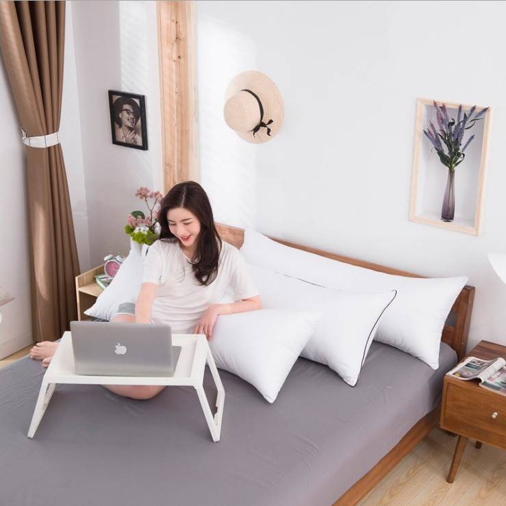 Gối lông vũ nhân tạo dài 1,2m 1,5m1,8m giúp bạn ngủ ngon hơn