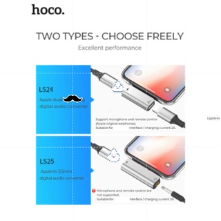 Bộ chuyển đổi Hoco Ls25 sang 2 cổng và 3.5 mm