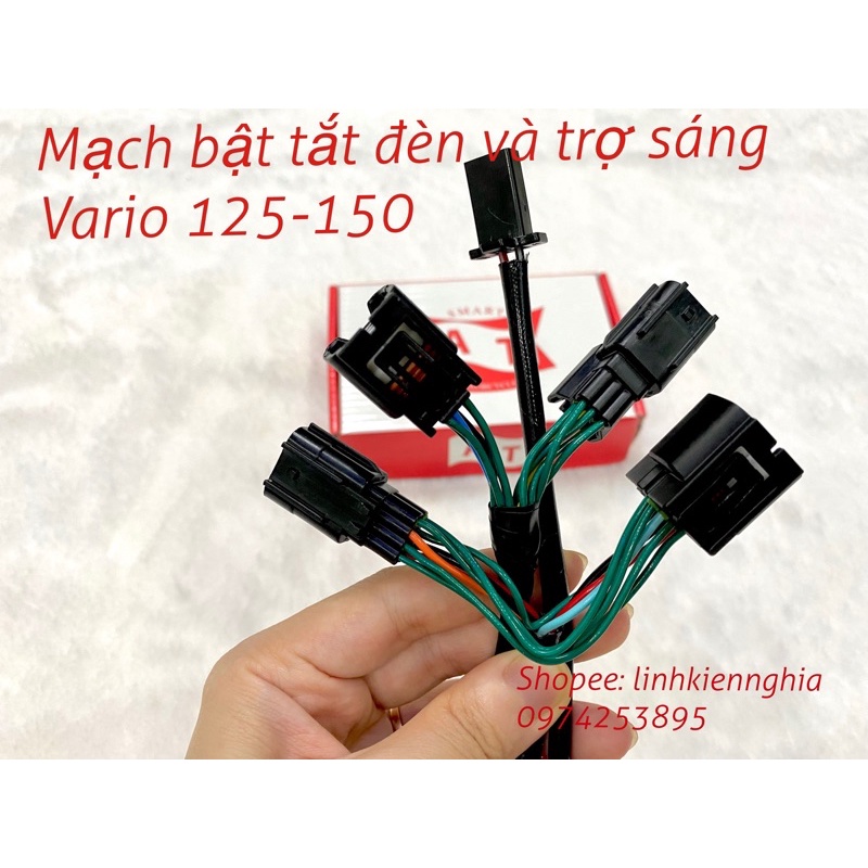 Mạch bật tắt đèn trợ sáng trên nút đề zin của xe Vario 150 Vario 125