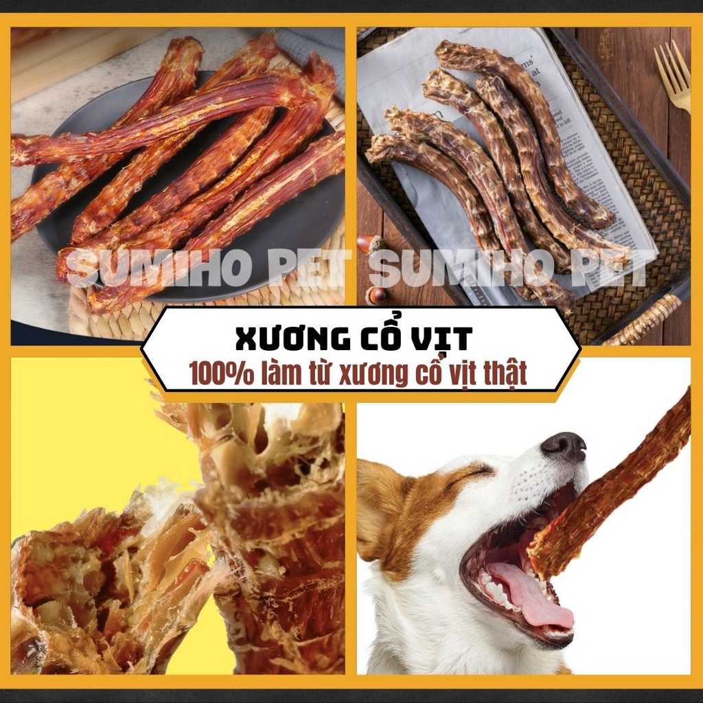 Xương gặm sạch răng cho chó (xương bánh chè, sụn gối, cổ vịt sấy) xương thưởng cho chó