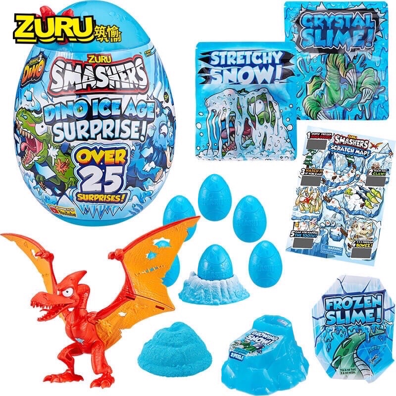 Trứng Khủng Smashers Long Dino Ice Age Surprise Over 25 Size Khổng Lồ - Chính Hãng Zuru