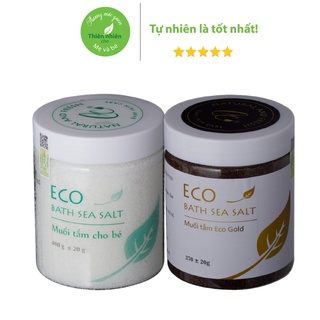 Combo 2 Muối Tắm Thảo Dược Eco Gold và Eco 400g - An Toàn Tuyệt Đối- Làm Sạch, Kháng Khuẩn, Giảm Mẩn Ngứa, Rôm Sảy, Mụn