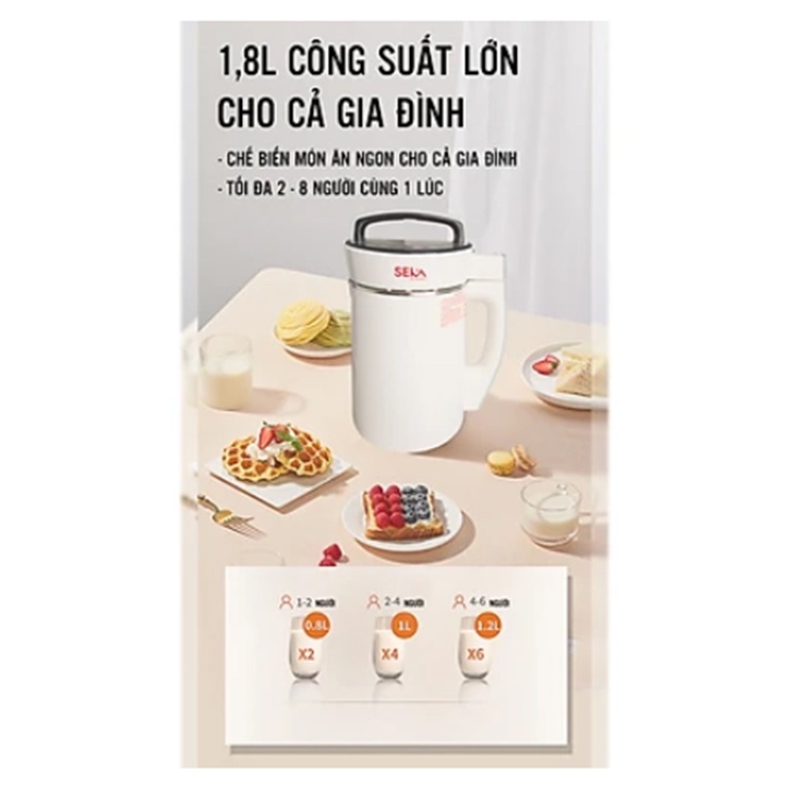 Máy làm sữa hạt đa năng Seka 7 chức năng [Hàng chính hãng] bảo hành 12 tháng Toàn quốc
