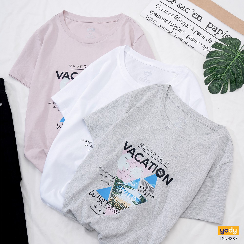 Áo thun Yody nữ in Vacation TSN4378 | BigBuy360 - bigbuy360.vn