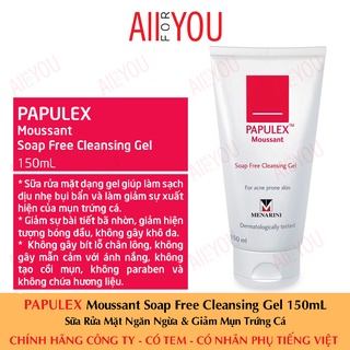 [HÀNG CÔNG TY] PAPULEX Moussant Soap Free Cleansing Gel 150mL - Sữa Rửa Mặt Ngăn Ngừa & Giảm Mụn Trứng Cá.