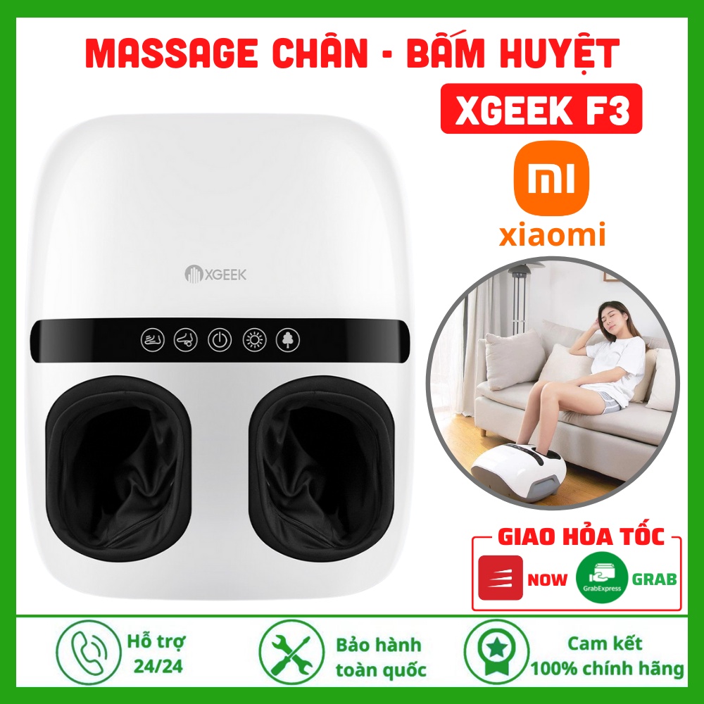 Máy massage bấm huyệt Xiaomi XGEEK F3 - mát xa chân 360 độ, làm ấm chân, khử mùi hôi chân - Bảo Hành 12 Tháng