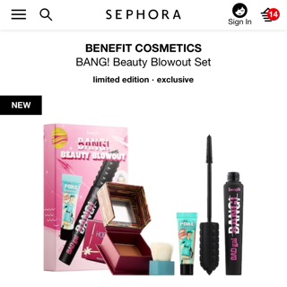 Set đồ trang điểm Benefit Cosmetics BANG! Beauty Blowout Set