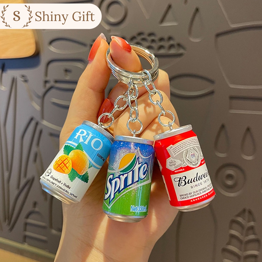 Móc khóa lon nước giải khát, lon bia mini