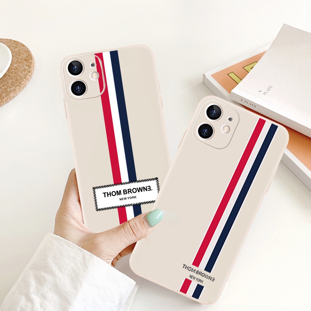 Ốp Lưng Iphone Hình Tho.m B.rowne Trắng, Cạnh Vuông, BVC IP6/6s/7/8/7plus/8plus/x/xsmax/12/prm/ip13/promax- Onoff