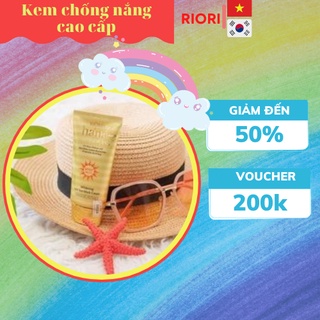 Kem chống nắng cho da mặt riori, kem chống nắng whitening uv sunblock cream 50g