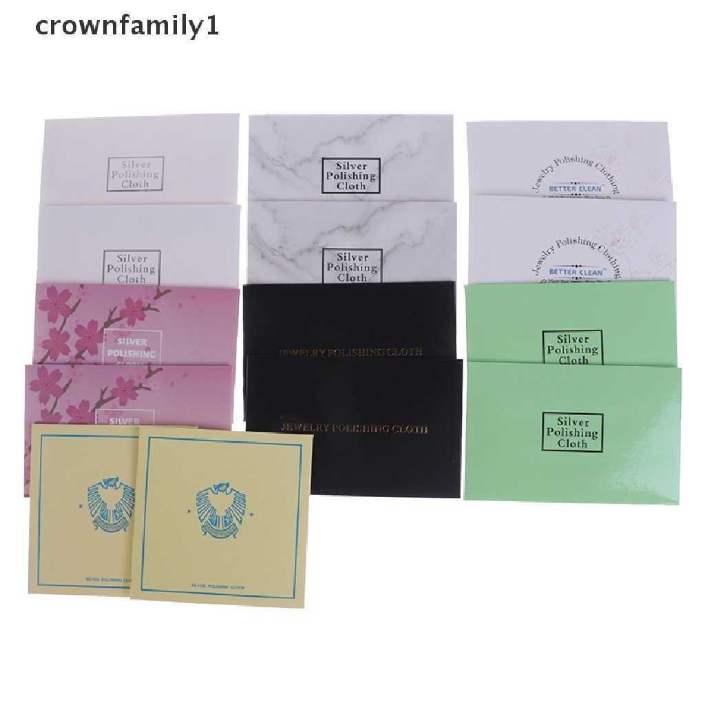 Set 10 Miếng Vải Đánh Bóng Bạc Làm Vòng Tay / Vòng cổ Phù Hợp Với Bạc