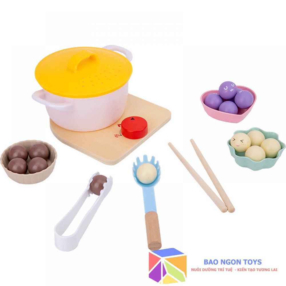 BỘ ĐỒ CHƠI NẤU ĂN MÁY NƯỚNG, LÒ VI SÓNG, NỒI LẨU, ĐỒ CHƠI NHẬP VAI NHÀ BẾP CHO BÉ - BAO NGON TOYS - dg138