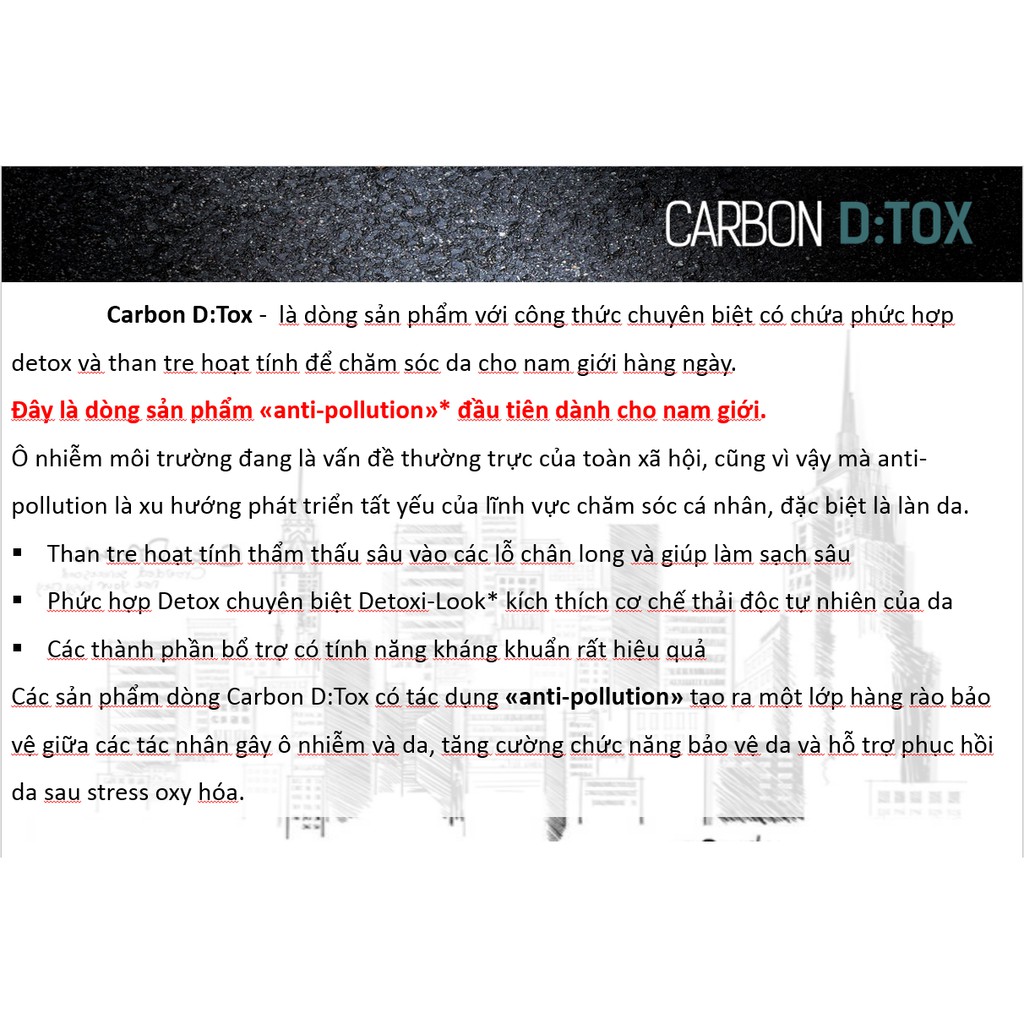 Lăn khử mùi cho nam Cool Men Detox Carbon 50ml - BioTopcare Official