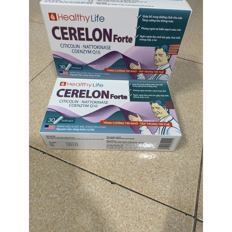 Cerelon Forte - Giúp bổ sung dưỡng chất cho não , tăng cường lưu thông máu, phòng ngừa tai biến mạch máu não | BigBuy360 - bigbuy360.vn
