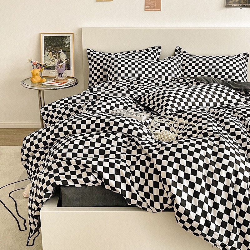 Sét Poly,Sét Poly Cotton Mẫu Đen Trắng Nhập Khẩu