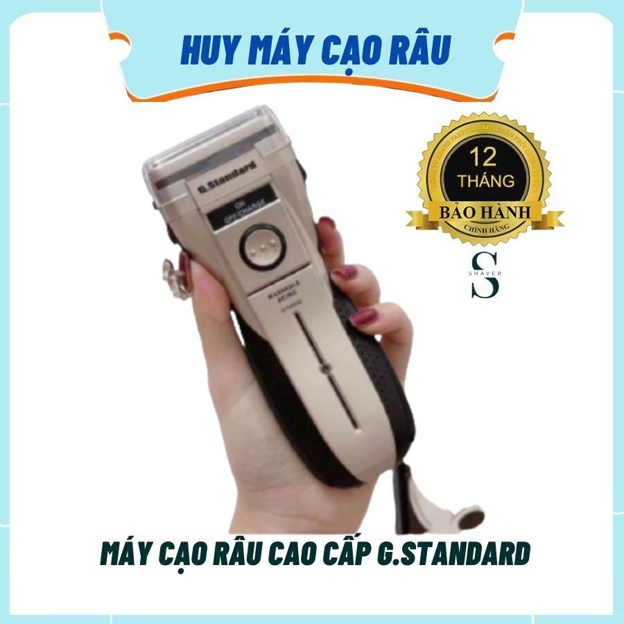 Máy cạo râu cao cấp G.STANDARD chính hãng 3 lưỡi kép. chống nước (BH 12 tháng)