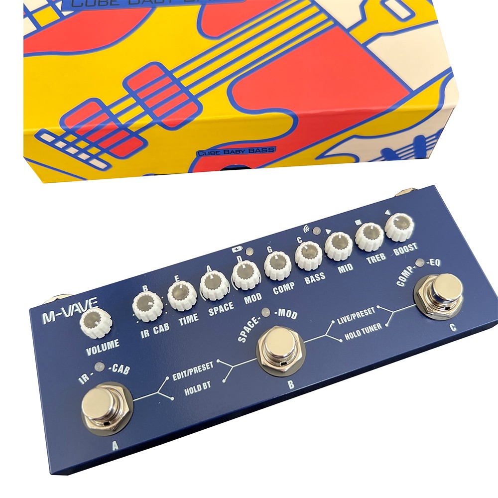 M-vave Khối Bàn Đạp Hiệu Ứng Đa Hiệu Ứng Chorus Phaser Có Thể Sạc Lại Cho Guitar Bass Điện Acoustic
