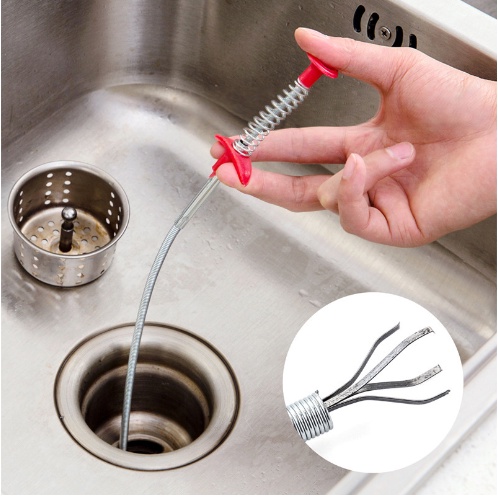 Cây Gắp Rác Thông Cống Siêu Tiện Lợi, Que Móc Rác Thần Thánh Thông Tắc Bồn Cầu
