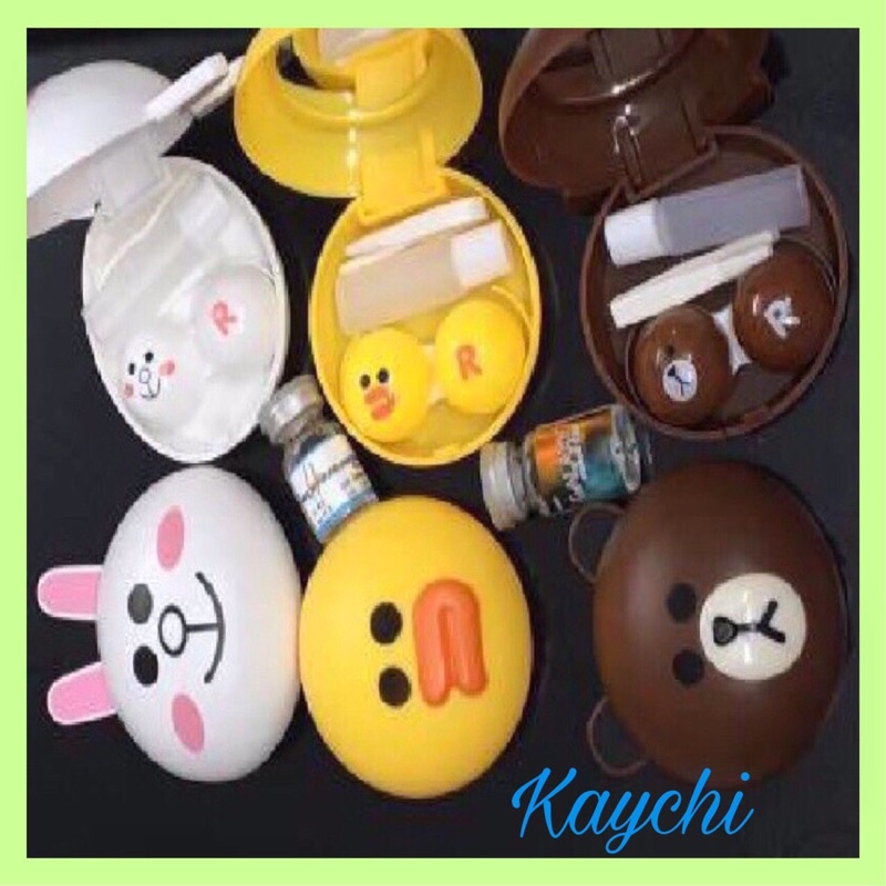 Khay đựng lens siêu cute hình thú (gấu - thỏ- vịt) tiện dụng