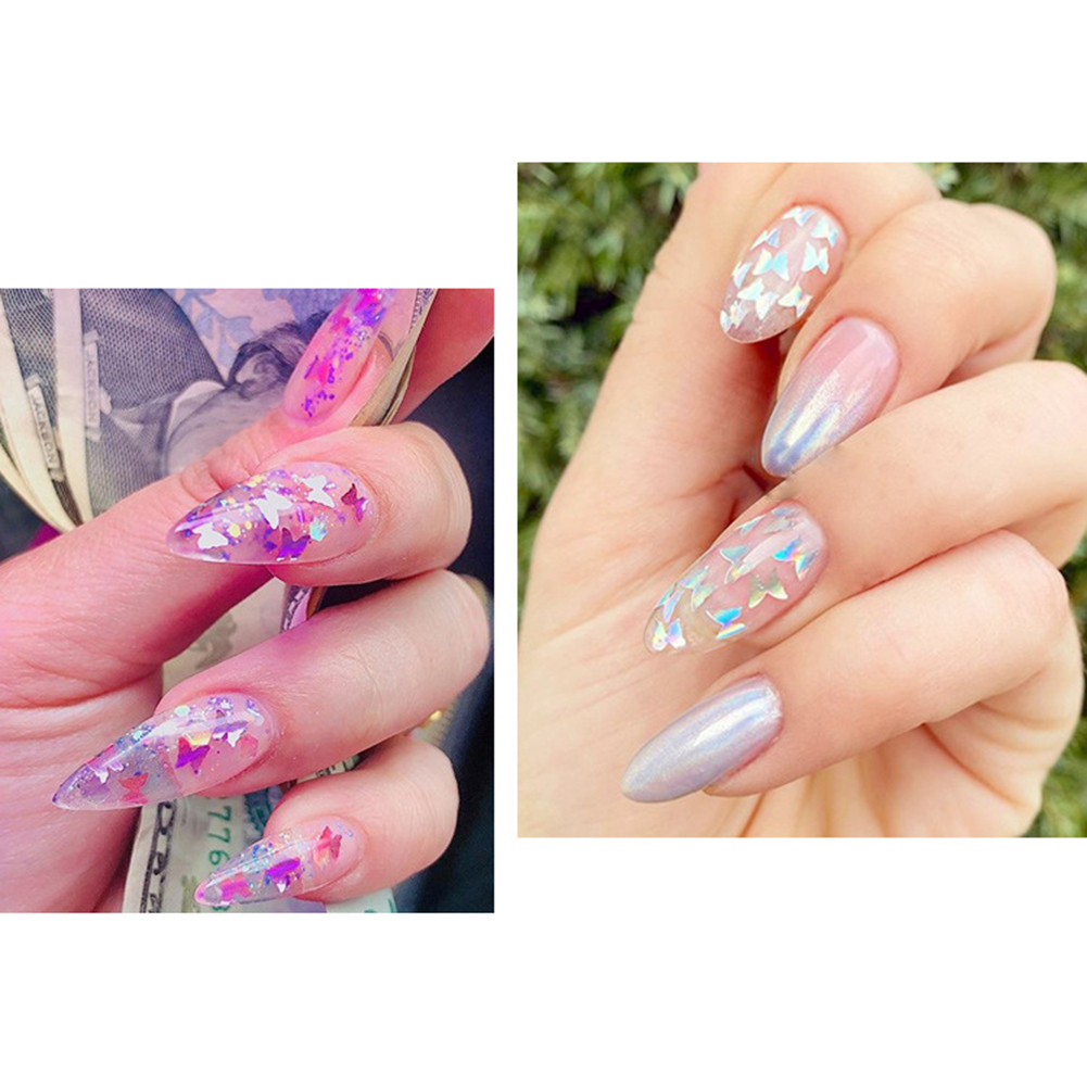 [Hàng mới về] Hộp kim sa trang trí móng tay nghệ thuật DIY lấp lánh thời trang