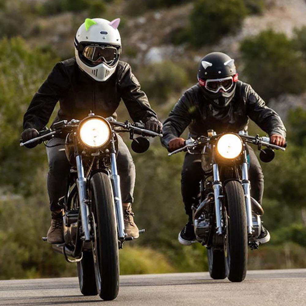 Set 2 Miếng Dán Trang Trí Mũ Bảo Hiểm Bằng Tpu Hình Tai Mèo Nhiều Màu Dễ Thương