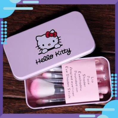 Bộ Cọ Trang Điểm 7in1 Hello Kitty Dễ Thương