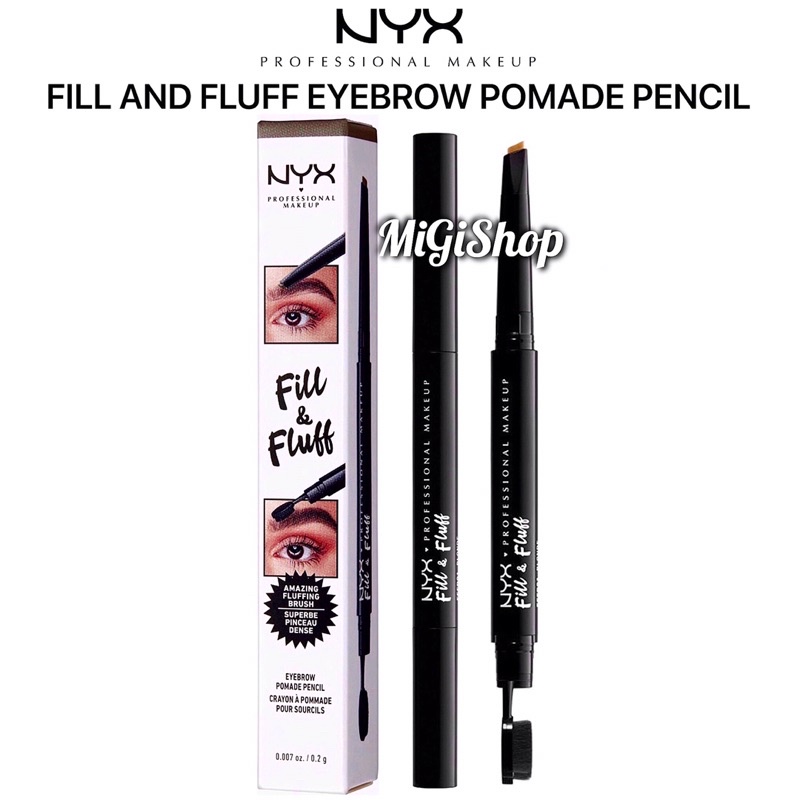 Chì Kẻ Mày 2 Đầu Nyx Fill And Fluff Eyebrow Pomade Pencil 0,2g