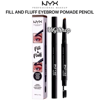 [Hàng Mỹ] Chì Kẻ Mày 2 Đầu Nyx Fill And Fluff Eyebrow Pomade Pencil 0,2g