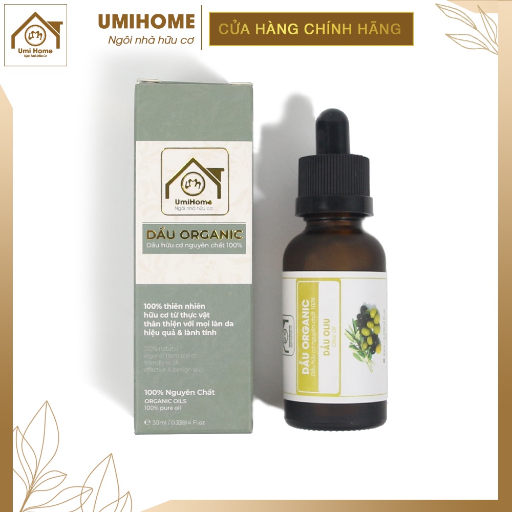 Dầu Oliu Extra hữu cơ UMIHOME nguyên chất 30ml dưỡng da và tóc, giảm thâm môi