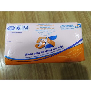 Giấy lau tay dạng rút size 195x190mm, 180gam/gói, 130 lần rút