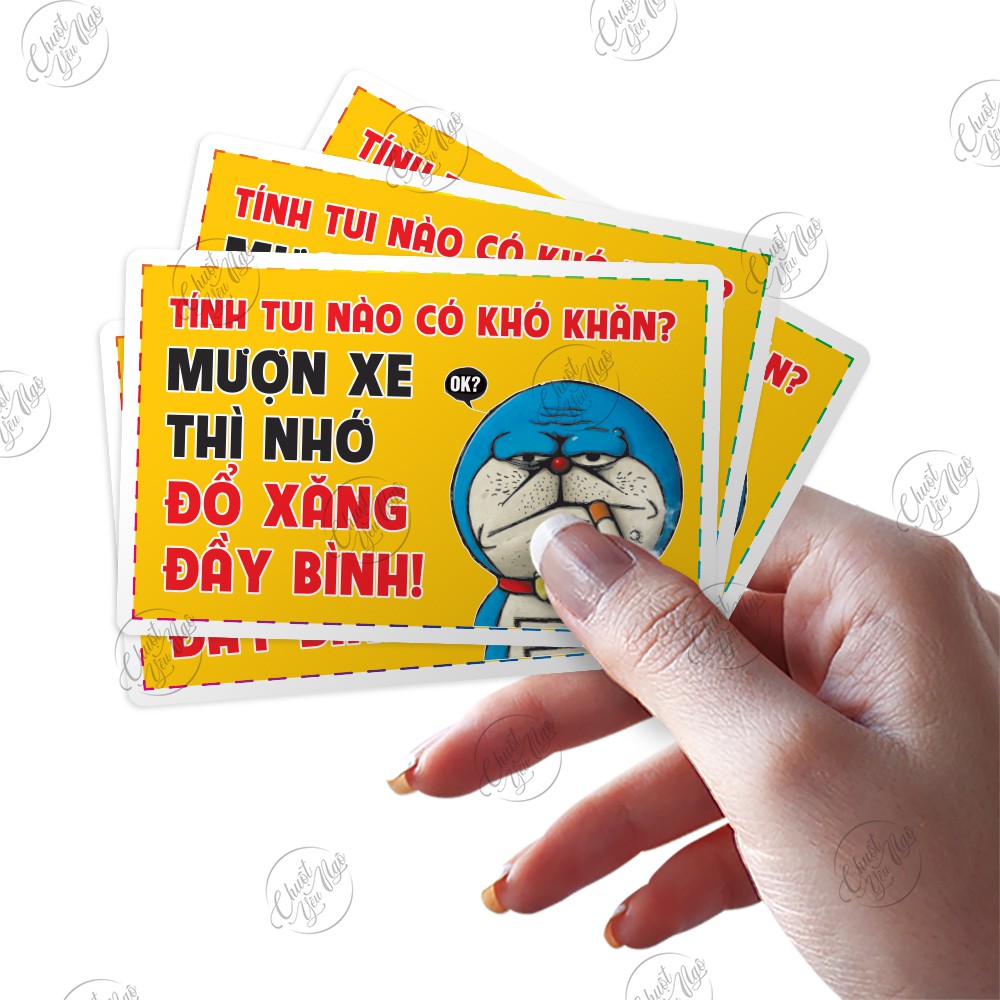 Combo 5 miếng dán cảnh báo vui dán xe máy hình Đô Rê Mon Mượn Xe Nhớ Đổ Xăng, Xe Má Mua Đua Má La | BigBuy360 - bigbuy360.vn