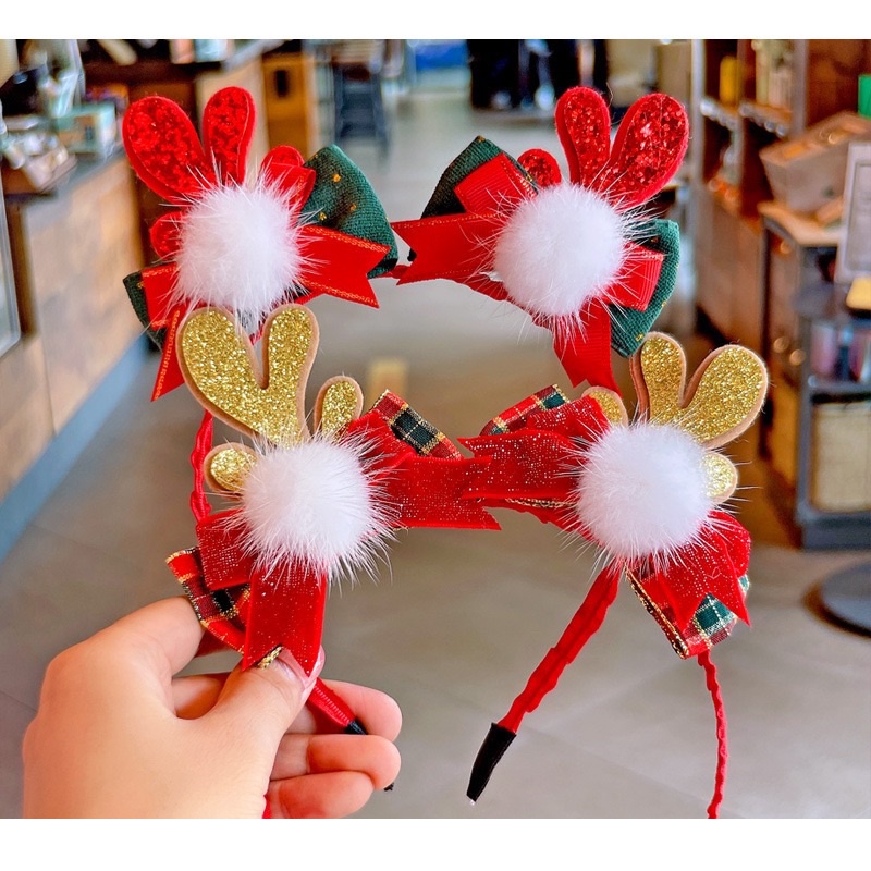 Bờm tóc Noel đáng yêu cho bé