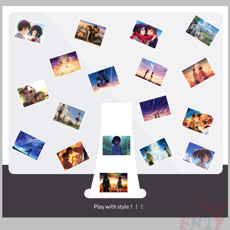 Set 30 Miếng Dán Trang Trí Hình Phim Hoạt Hình Your Name