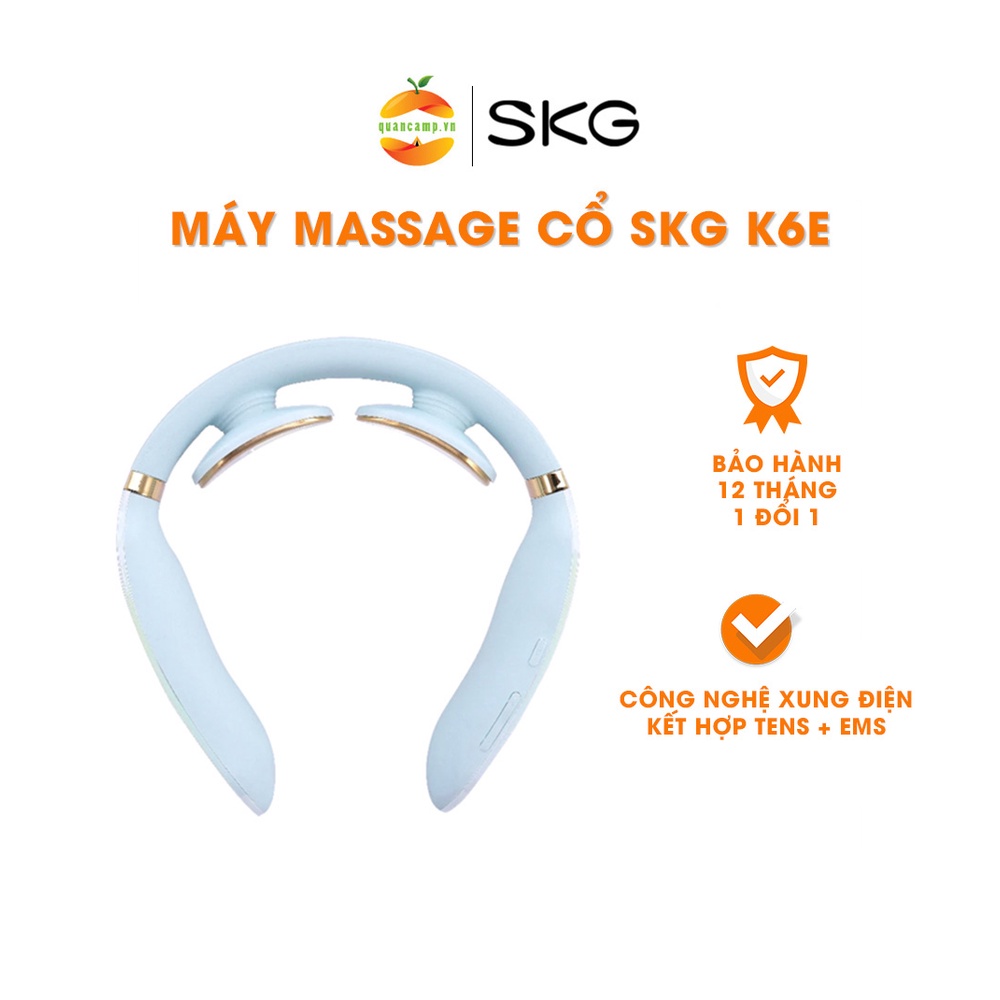 Máy mát xa cổ SKG K6E Neck Massager, mát xa xung điện, nén nóng (Bảo hành 1 đổi 1)