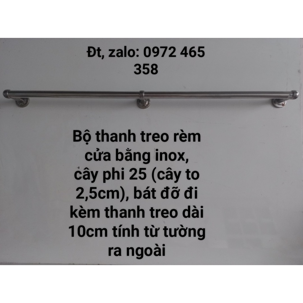 COMBO THANH TREO MÀN CỬA BẰNG INOX PHI 25