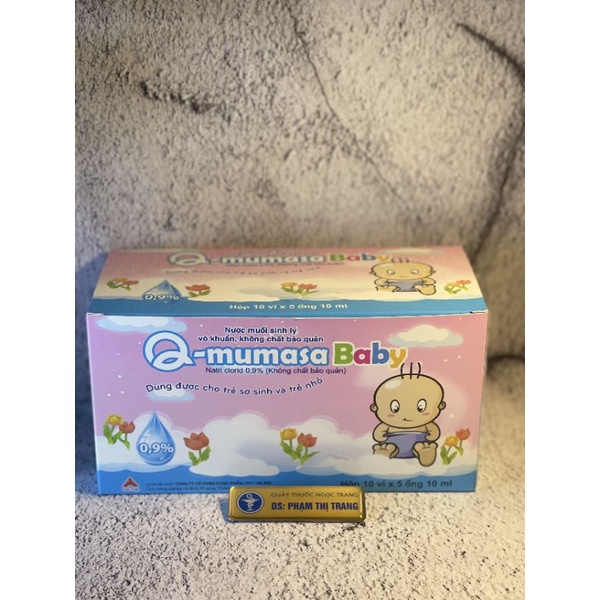 Nước muối sinh lý vô khuẩn cho bé Q-mumasa baby 10ml_1 hộp 5 lọ