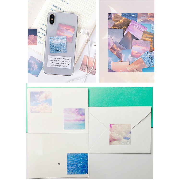 Sticker chủ đề Những Áng Mây - Hộp 45 miếng dán trang trí sổ tay Bullet Journal - M259