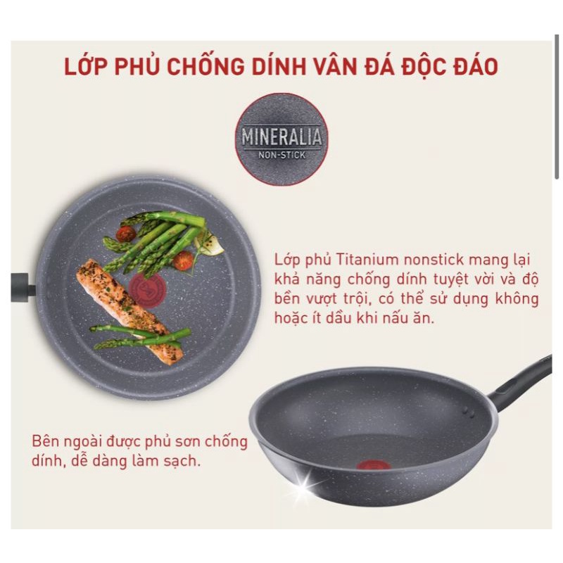 Chảo chiên sâu lòng Tefal Cook Healthy 24cm G1348495 - 26cm G1348595 - 28cm G1348695