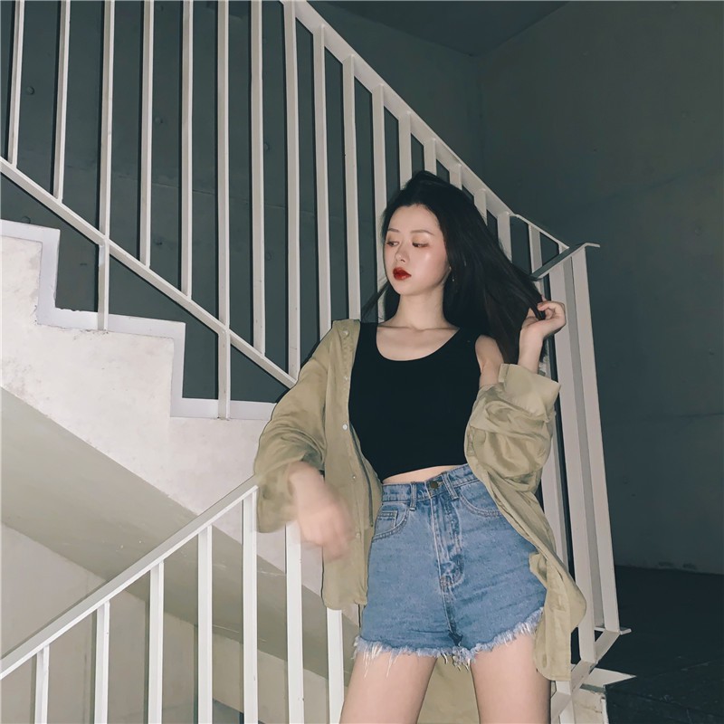 Áo croptop ba lỗ CERA-Y chất thun co dãn CRA035 | BigBuy360 - bigbuy360.vn