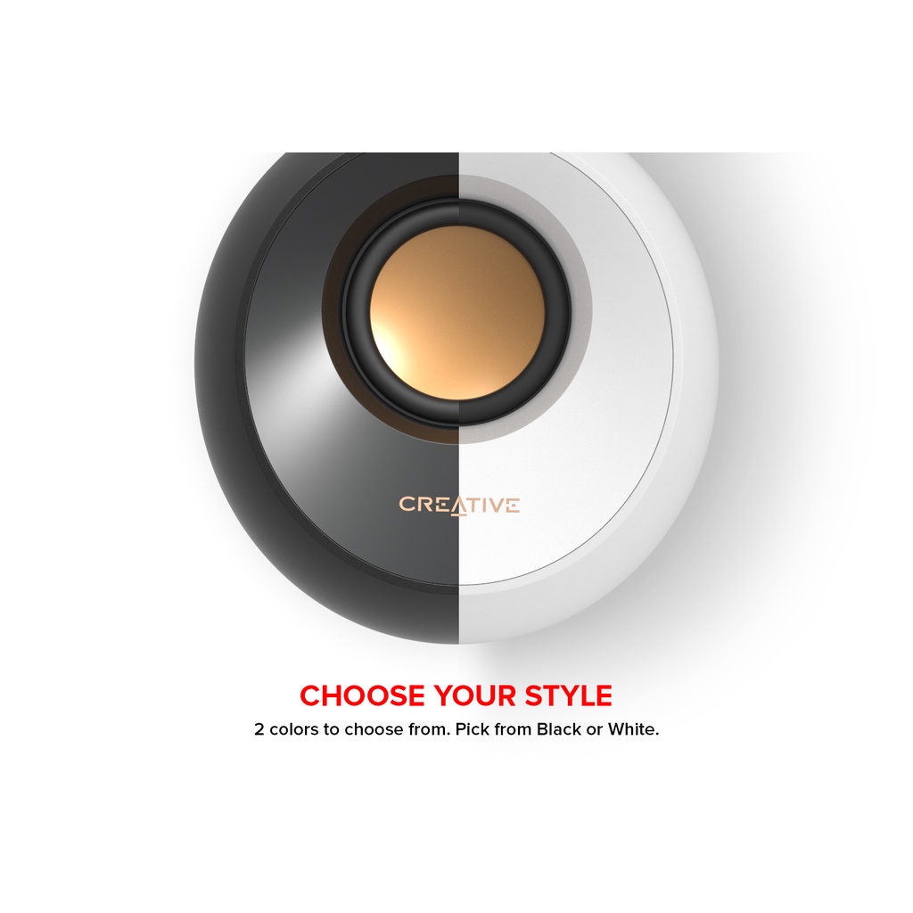 Loa máy tính để bàn USB 2.0 Creative Pebble với trình điều khiển trường xa và bộ tản nhiệt thụ động cho PC và Laptop