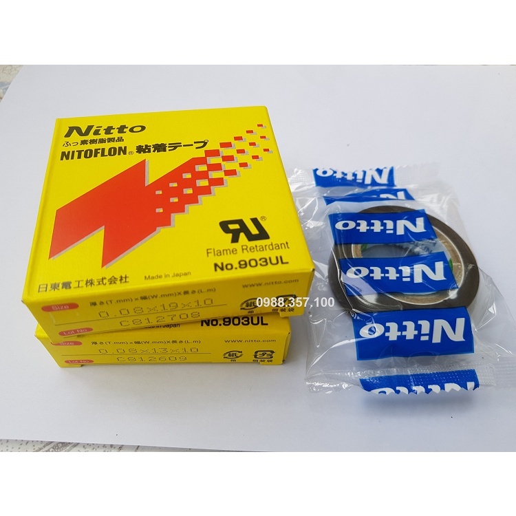 Băng dính nhiệt Nitto 903 UL  0,08mm x 19mm x 10m