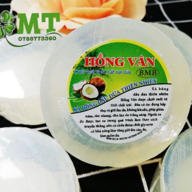 Xà bông dừa Hồng Vân 1 cục